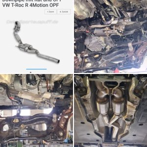 Downpipe von der Firm HJS verbaut